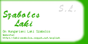 szabolcs laki business card